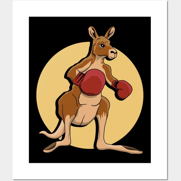 Boxing Kangaroo Wall Art by TMBTM